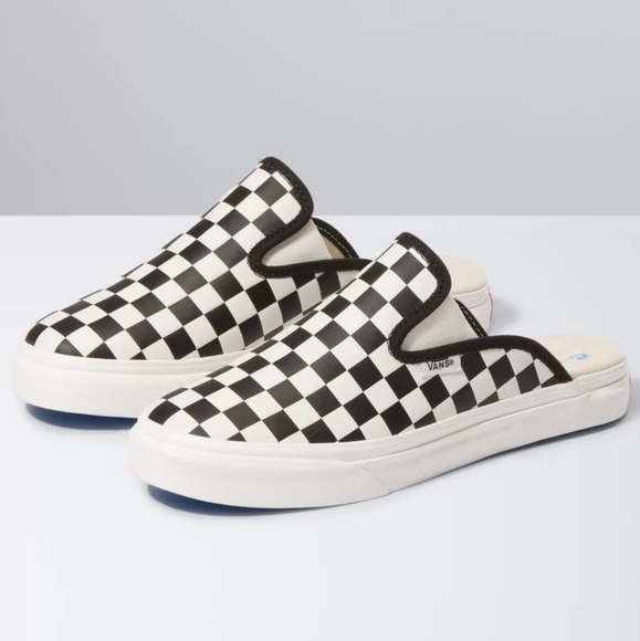 Checkerboard Mule Slip on Sneakers - Picture 2 of 5